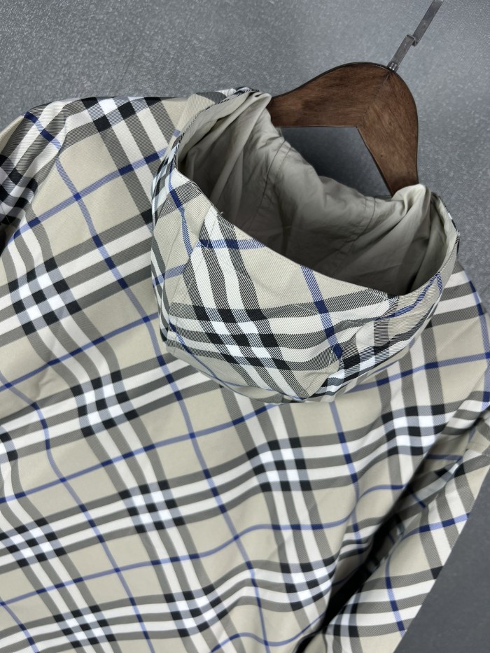 Burberry Women Mens Coat Hoodie Luxury Brand Mens Reversible Check Jacket 80872181 Top Quality   