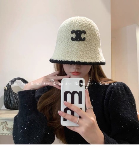 Celine Womens Hats Luxury Brand Design Celine Knit Bucket Hat with Original Box  