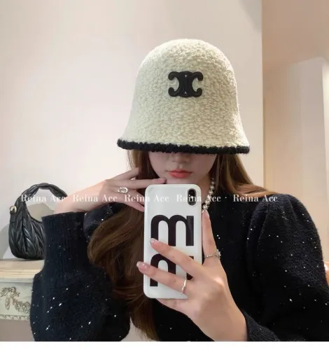 Celine Womens Hats Luxury Brand Design Celine Knit Bucket Hat with Original Box  