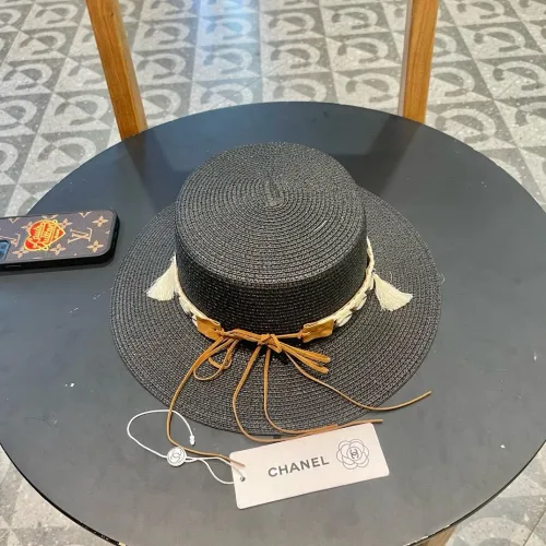 Chanel Womens Hats Luxury Brand Straw Hat with Original Box  