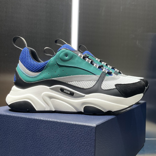 Dior Mens Shoes Sneakers Luxury Brand Breathable Design B22 SNEAKER Mesh with Smooth Calfskin with Original Box 3SN231YXX_H861