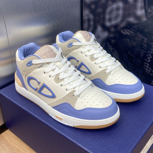 Dior Mens Shoes Sneakers Luxury Brand Breathable Design B57 MID-TOP SNEAKER Smooth Calfskin with Dior Oblique Jacquard with Original Box  
