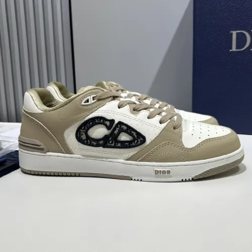 Dior Mens Shoes Sneakers Luxury Brand Breathable Design B57 LOW-TOP SNEAKER Smooth Calfskin with Dior Oblique Jacquard with Original Box  