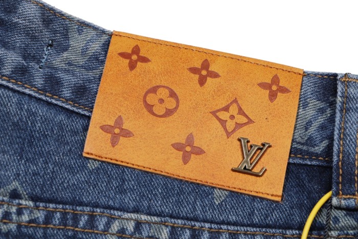 Louis Vuitton x Supreme Luxury Brand Women Mens Pant Jeans   H547
