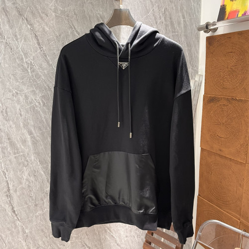 Prada Women Mens Sweatshirt Luxury Brand Mens Hoodie Cotton fleece hoodie UJL45B_11CC_F0002_S_OOO   