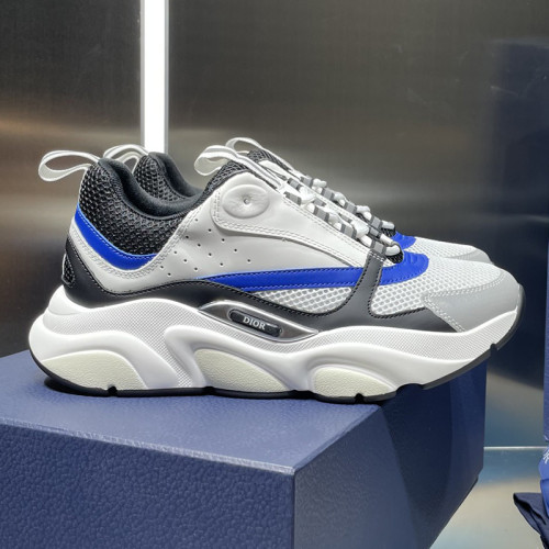 Dior Mens Shoes Sneakers Luxury Brand Breathable Design B22 SNEAKER Mesh with Smooth Calfskin with Original Box 3SN231YXX_H861