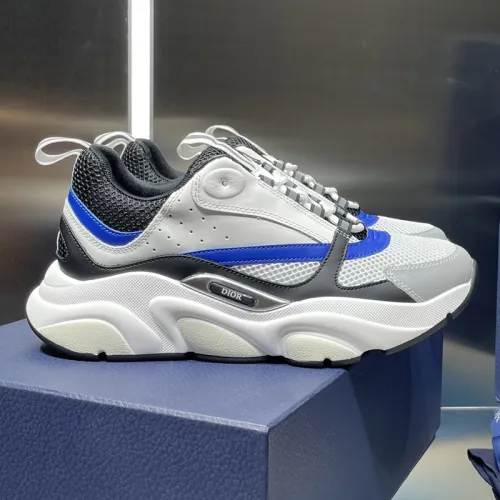 Dior Mens Shoes Sneakers Luxury Brand Breathable Design B22 SNEAKER Mesh with Smooth Calfskin with Original Box 3SN231YXX_H861