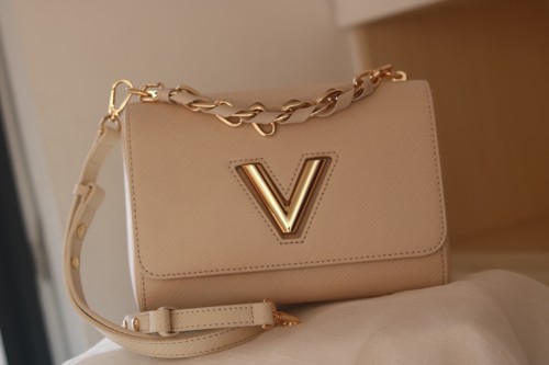 Louis Vuitton Womens Bags Shoulder Messenger Bags Luxury Brand TWIST MM M59887 with Original Box