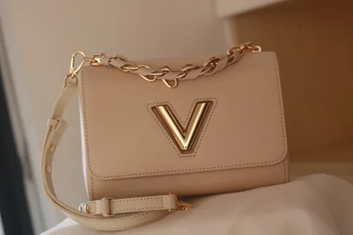 Louis Vuitton Womens Bags Shoulder Messenger Bags Luxury Brand TWIST MM M59887 with Original Box