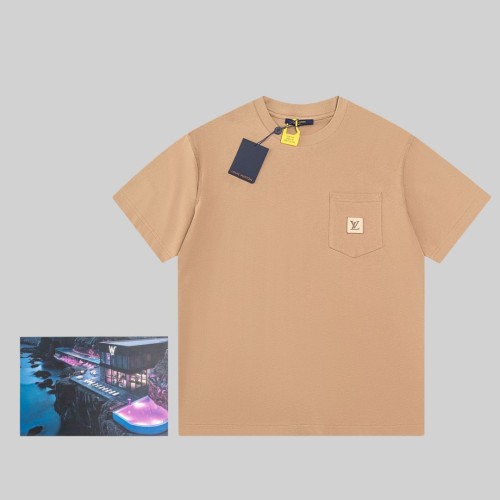 Louis Vuitton Luxury Brand Men Womens Short Sleeve T-Shirt POCKET TEE   