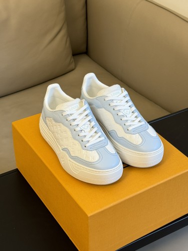 Louis Vuitton Womens Shoes Sneakers Lace-Up Luxury Brand Fashion LV Groovy Platform Sneaker with Original Box 1ACHH0  