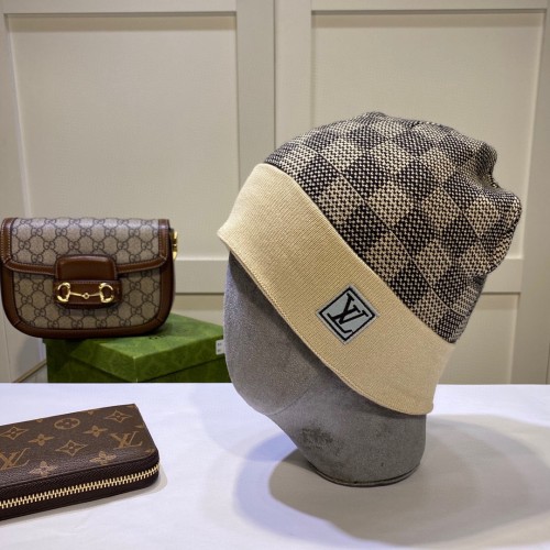 Louis Vuitton Womens Mens Cap Knit Hat Luxury Brand with Original Box  