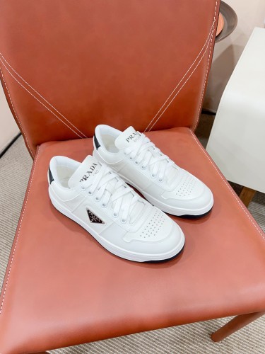 Prada Mens Shoes Casual Luxury Brand Breathable Sneakers with Original Box Downtown leather sneakers 2EE364_3LKG_F098Z with Original Box Whatsapp 