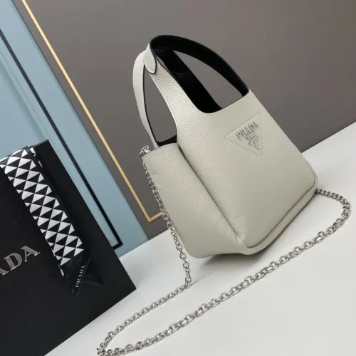 Prada Womens Shoulder Bags Leather Shopping Bag with Original Box