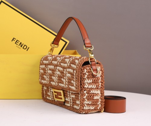 Fendi Womens Bag Shoulder Bags Luxury Brand Baguette fabric bag Fashion Bags for Women with Original Box 8BR600A72VF1AQA