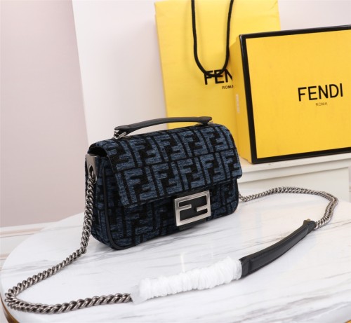 Fendi Womens Bag Shoulder Bags Luxury Brand Baguette fabric bag Fashion Bags for Women with Original Box 8BR600A72VF1AQA