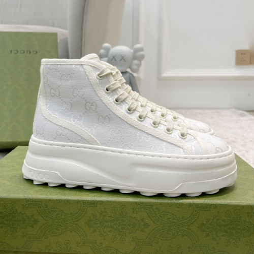 Gucci Womens Shoes Sneakers Luxury Brand Women's GG high top sneaker with Original Box  