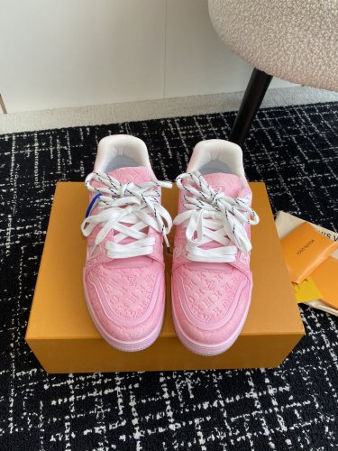 Louis Vuitton Mens Shoes Fashion Sneakers Design Luxury Brand LV TRAINER SNEAKER 1ABLVV Mix of materials with Original Box 1ABLUR  