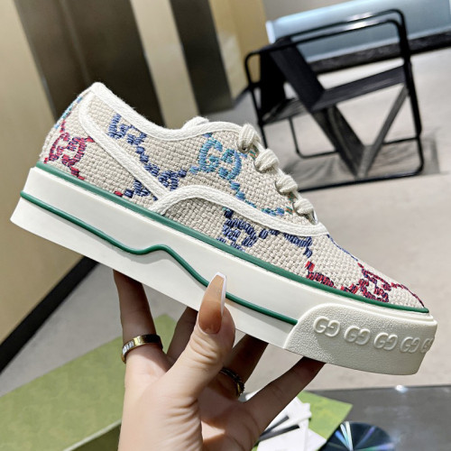 Gucci Womens Shoes Sneakers Luxury Brand Women's Gucci Tennis 1977 sneaker 694741 17L10 9060 with Original Box