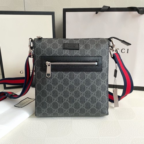 Gucci Mens Messenger Shoulder Bags Luxury Brand Fashion Bags GG Black Messenger Bag 523599  