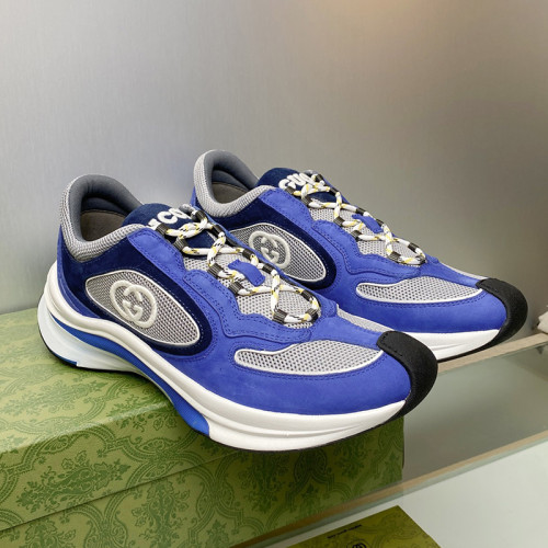 Gucci Mens Shoes Boots Luxury Brand Fashion Men's Gucci Run sneaker in suede with Original Box Whatsapp 