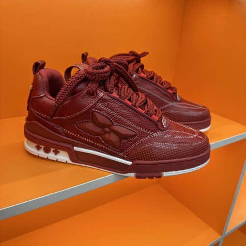 Louis Vuitton Mens Shoes Fashion Sneakers Design Luxury Brand LV TRAINER Skate SNEAKER Mix of materials with Original Box 1AB9XJ  