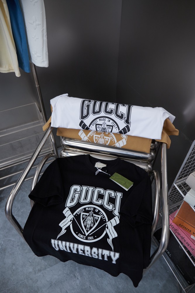 Gucci Luxury Brand Women Mens Short Sleeve T-Shirt COTTON JERSEY PRINTED T-SHIRT   