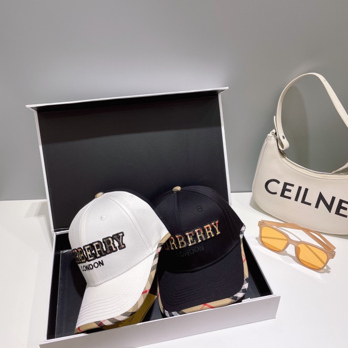 Burberry Womens Mens Cap Baseball Hat Luxury Brand with Original Box  