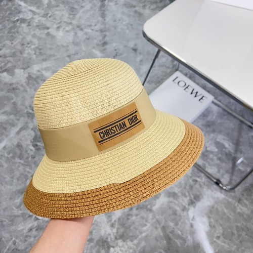 Dior Womens Bucket Hat Straw Hat Luxury Brand Design Dior Cap with Original Box  