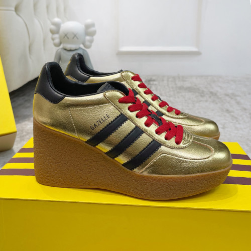 Gucci Adidas Gazelle Womens Shoes Sneakers Luxury Brand adidas x Gucci wedge Gazelle sneaker with Original Box 9cm Whatsapp 