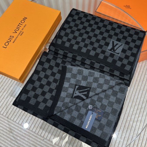 Louis Vuitton Scarves Men Womens Fashion Scarf with Original Box   
