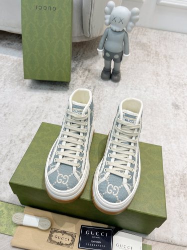 Gucci Womens Shoes Sneakers Luxury Brand Women's GG high top sneaker with Original Box  