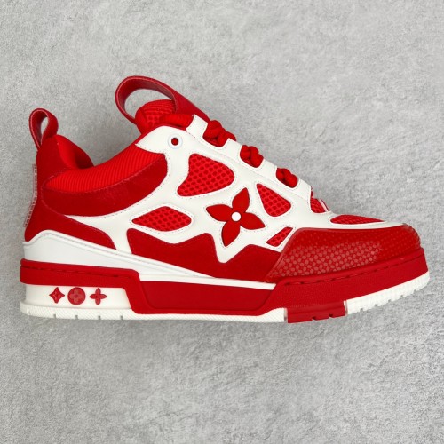 Louis Vuitton Mens Shoes Fashion Sneakers Design Luxury Brand LV TRAINER SNEAKER Mix of materials with Original Box 1AB9XJ  