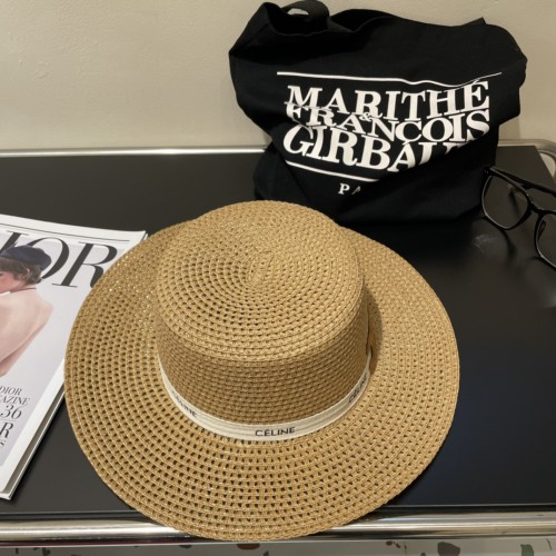 Celine Womens Hats Luxury Brand Design Celine Straw Hat with Original Box  