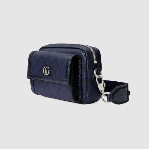 Gucci Mens Womens Bags Shoulder Bag Luxury Brand Ophidia GG mini bag in blue and dark blue Supreme 746308 2ZGMN 4056  