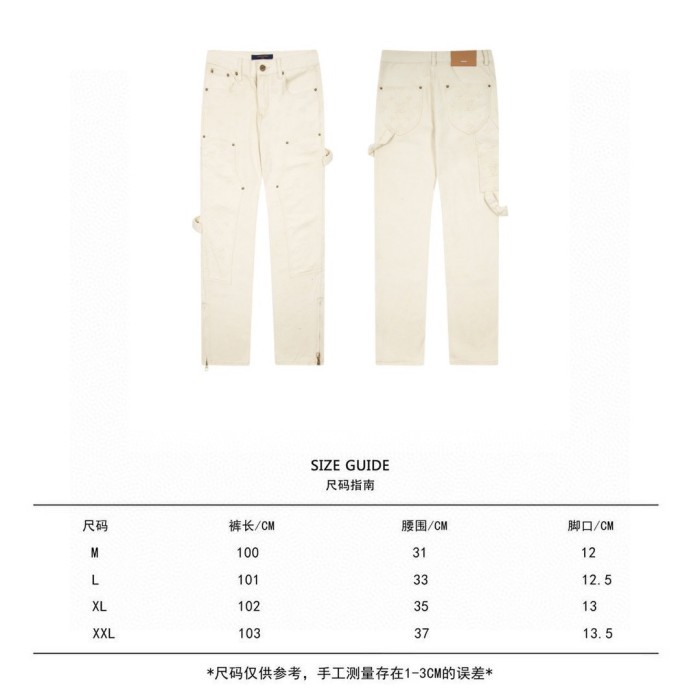 Louis Vuitton Luxury Brand Women Mens Pant Jeans   