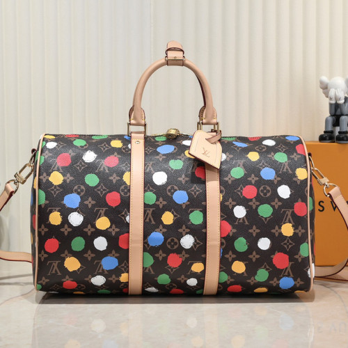 Louis Vuitton Womens and Mens Unisex Bags Luxury Brand LV Keepall Bandoulière 45 Fashion Design Travel Bag  