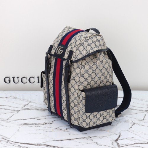 Gucci Womens Bags Backpacks Luxury Brand Gucci GG Supreme Ophidia Medium Backpack With Straps  