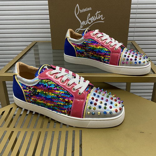 Christian Louboutin Mens Shoes Sneakers Luxury Brand Red Bottom Design Sports Footwears with Original Box