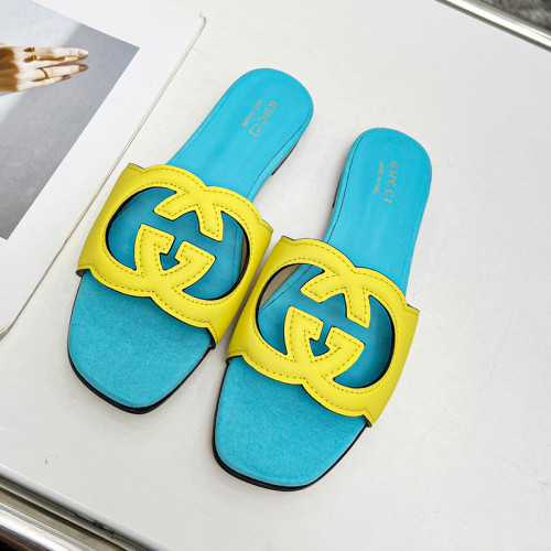 Gucci Womens Shoes Slippers Gucci WOMEN'S INTERLOCKING G CUT-OUT SANDAL Luxury Brand with Original Box 694451 US000 2535  