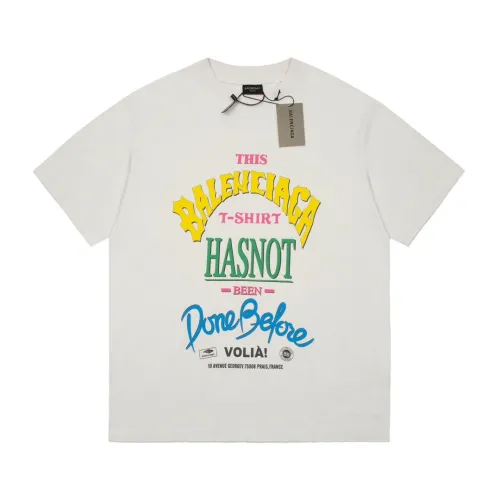 Balenciaga Luxury Brand Women Mens Short Sleeve T-Shirt   