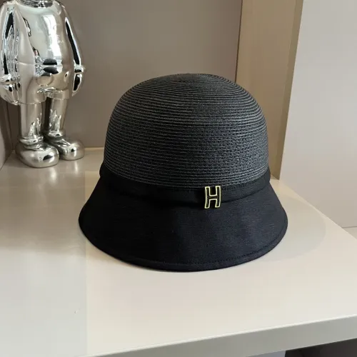 Hermes Womens Hats Luxury Brand Design Hermes Bucket Hat Straw Hat with Original Box  