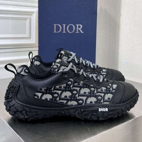 Dior Mens Shoes Sneakers Luxury Brand B28 SNEAKER DIORIZON DERBY SHOE Dior Oblique Jacquard and Rubber with Original Box 3SN277ZJW_H969