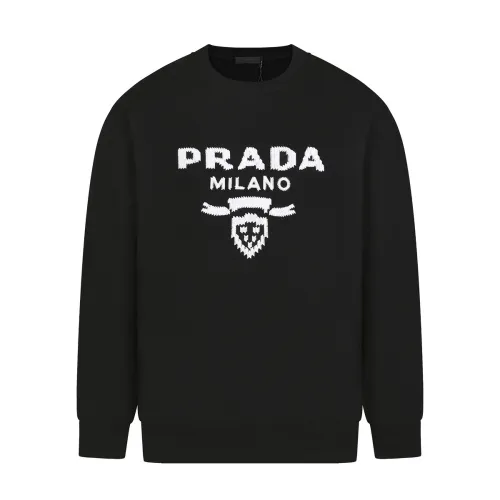 Prada Women Mens Long Sleeve T Shirts Sweatshirt Luxury Brand Mens Sweatshirts   