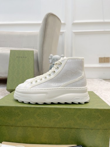 Gucci Womens Shoes Sneakers Luxury Brand Women's GG high top sneaker with Original Box  