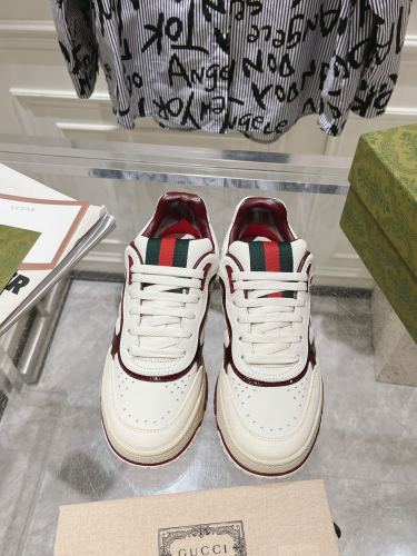 Gucci Mens Shoes Sneakers Luxury Brand Fashion Men's Gucci Re-Web trainer in leather with Original Box Whatsapp 