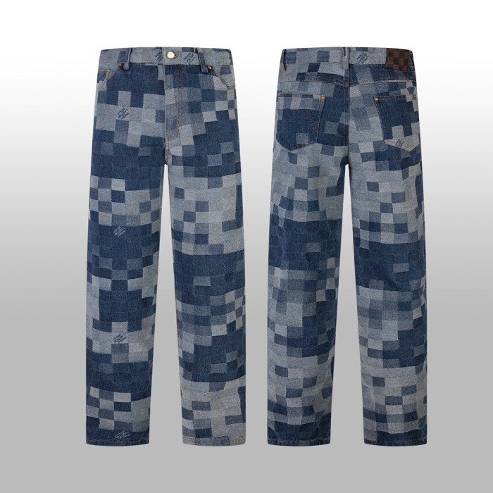 Louis Vuitton Luxury Brand Women Mens Pant Jeans   