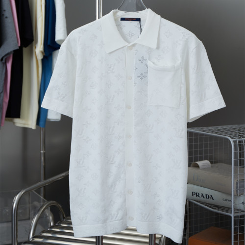 Louis Vuitton Luxury Brand Men Womens Short Sleeve Knit T-Shirt   