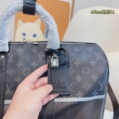 Louis Vuitton Womens and Mens Unisex Bags Luxury Brand LV Keepall Bandoulière 45 Fashion Design Travel Bag