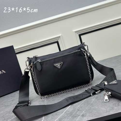 Prada Mens Womens Unisex Shoulder Bags Luxury Brand with Re-Nylon shoulder bag Original Box 1BH168_R064_F0002_V_V1T  